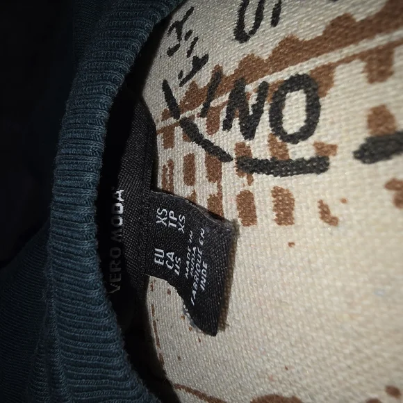 Vero Moda Teal Graphic Sweatshirt - Picture 3 of 3